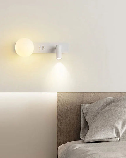Modern Minimalist LED Wall Lamp - Creative Moon Design for Bedrooms