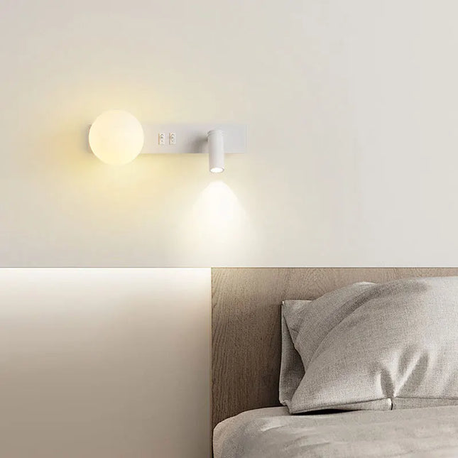 Modern Minimalist LED Wall Lamp - Creative Moon Design for Bedrooms