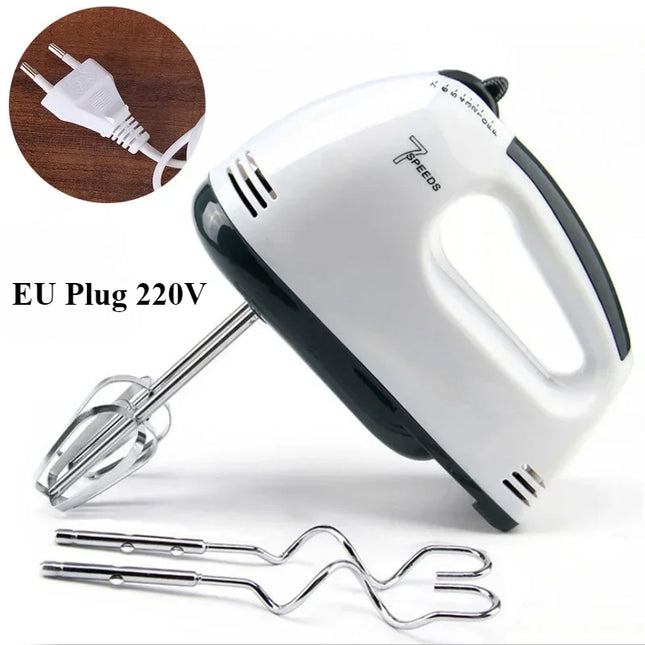 Handheld Electric Egg Beater - 7-Speed Mixer for Baking and Cooking