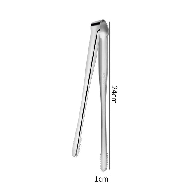 2Pcs Kitchen Tongs Stainless Steel Barbecue Tongs