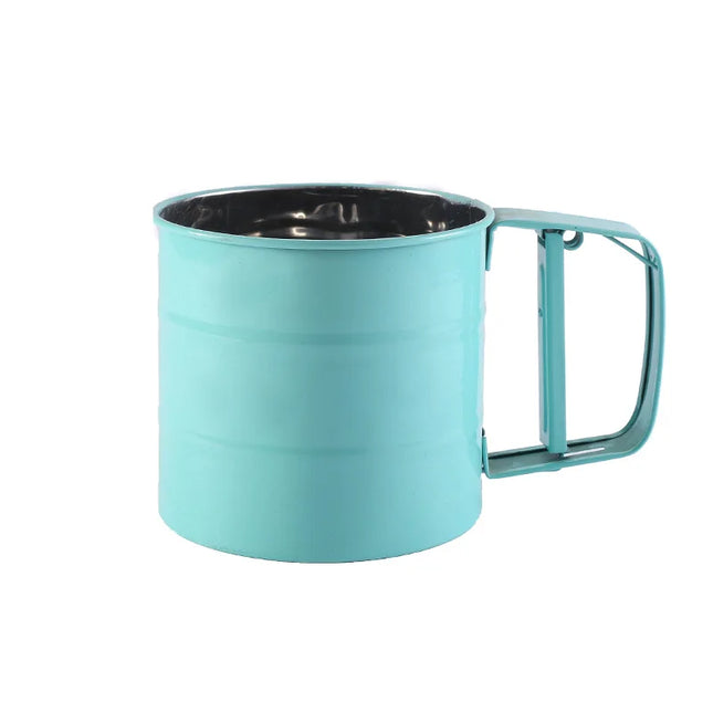 Handheld Stainless Steel Flour Sifter - Semi-Automatic Baking Tool