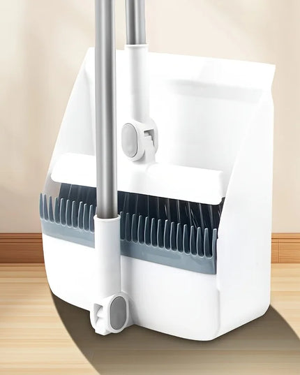 3-in-1 Foldable Magnetic Broom Set - Perfect for Pet Hair Cleaning