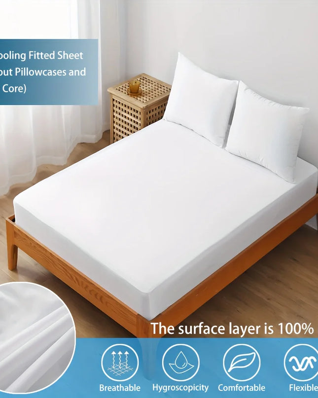 Anqianny Cooling Fitted Sheet - Waterproof, Breathable Nylon for Hot Sleepers