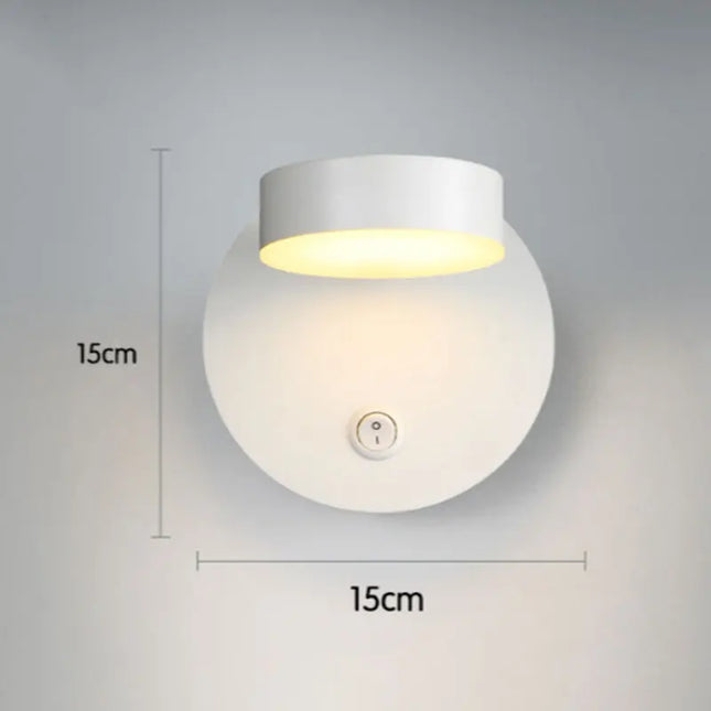 Modern Simple LED Wall Lamps - Rotatable Bedside Reading Light