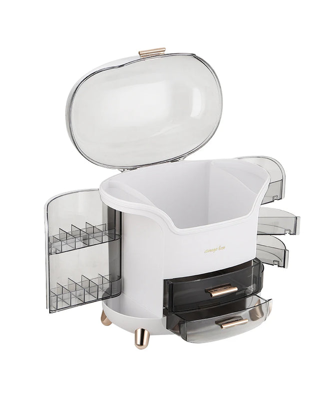 Modishion Large Capacity Cosmetics Storage Box - Dustproof & Stylish