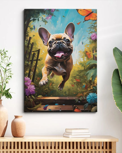 Abstract French Bulldog Canvas Wall Art - Perfect for Dog Lovers Decor