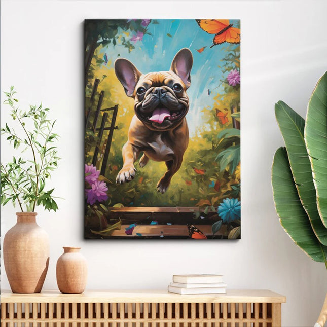 Abstract French Bulldog Canvas Wall Art - Perfect for Dog Lovers Decor