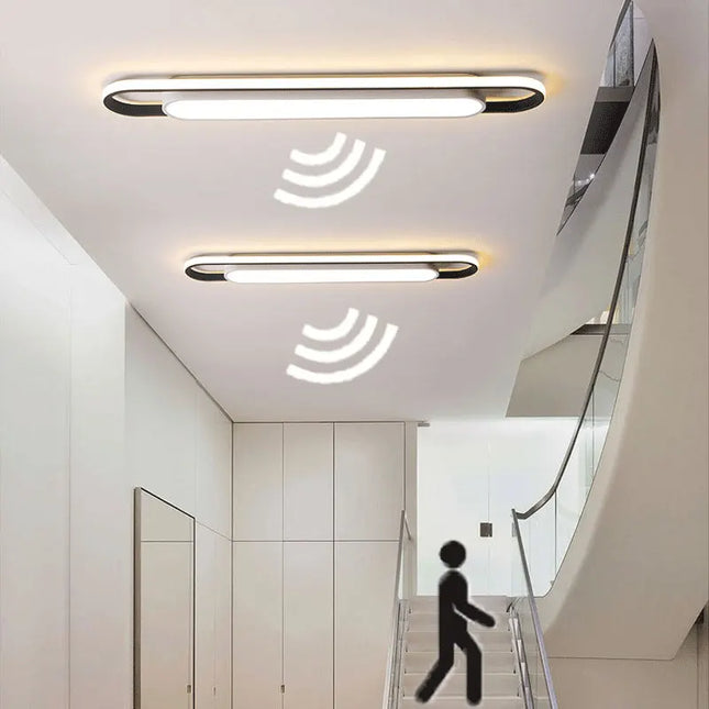 Modern LED Ceiling Light for Living Room -  Long Strip, Minimalist Design