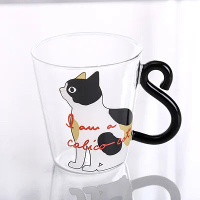 250ml Cute Cat Mugs Coffee Cups with Handle