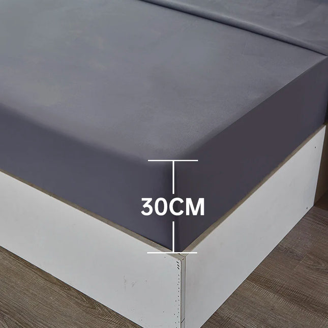 Anqianny 4-Piece Solid Bedding Set - Waterproof Fitted Sheet & Pillowcases