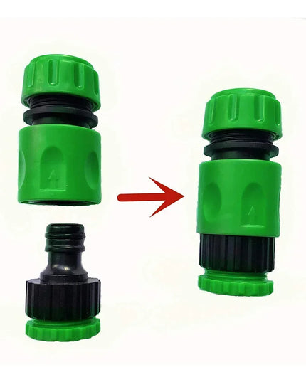 Garden Watering Hose Connector - 1/2" Quick Connect Repair Adapter