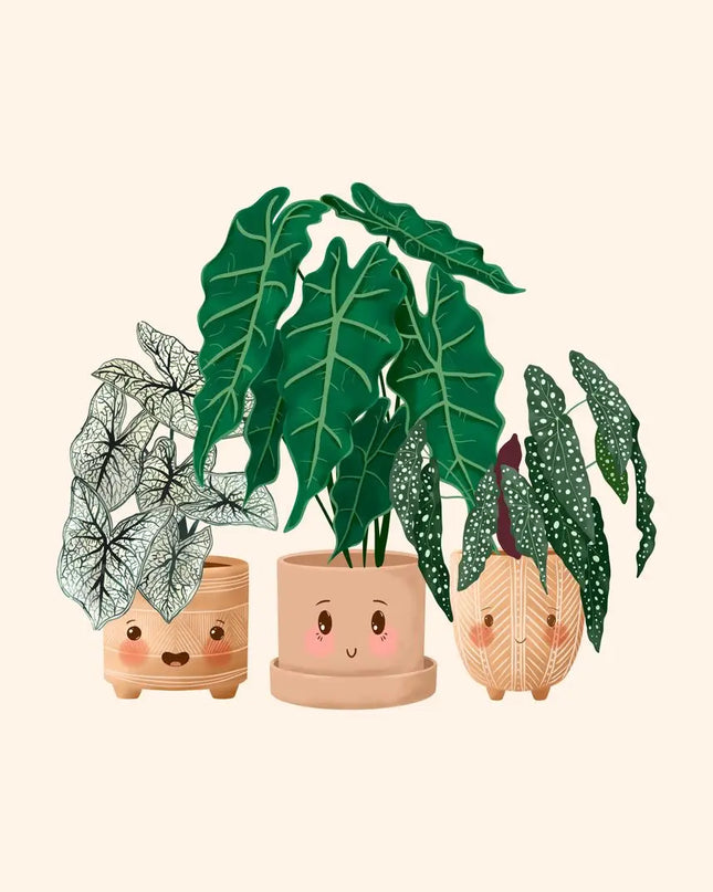 Cute Botanical Plant Club Canvas Poster - Modern Wall Art for Home Decor