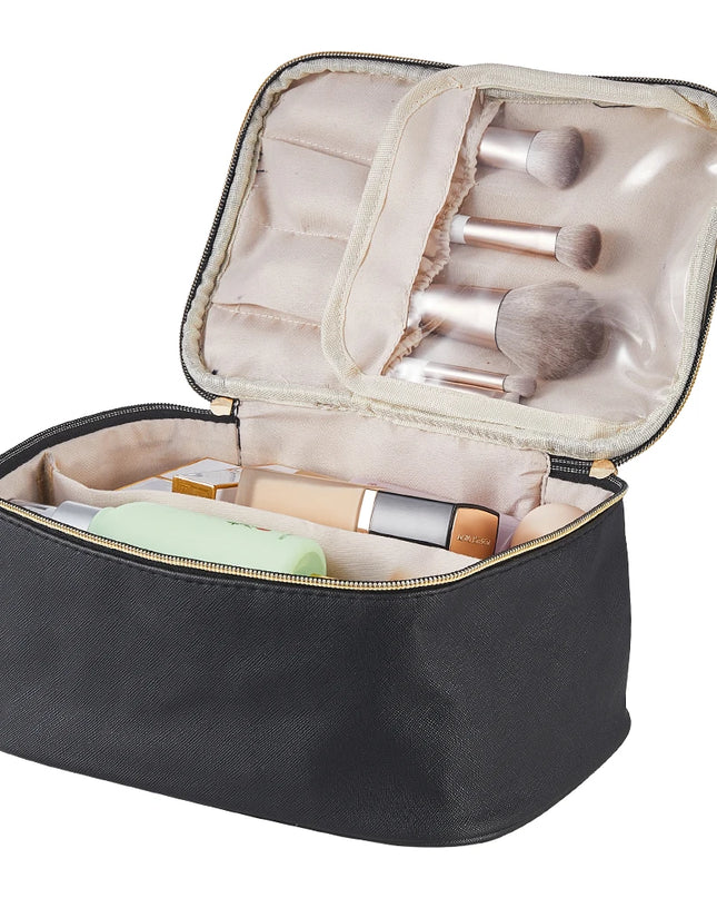 Modishion Double Zipper Travel Cosmetic Bag - Large Capacity & Versatile
