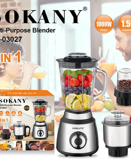 Houselin Professional Blender - 3-in-1 Smoothie & Food Processor