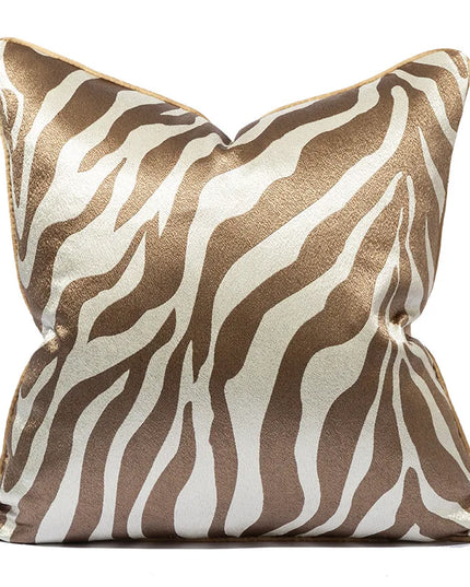 Anqianny Golden Cushion Cover - Tiger Zebra Pattern for Sofa Decor