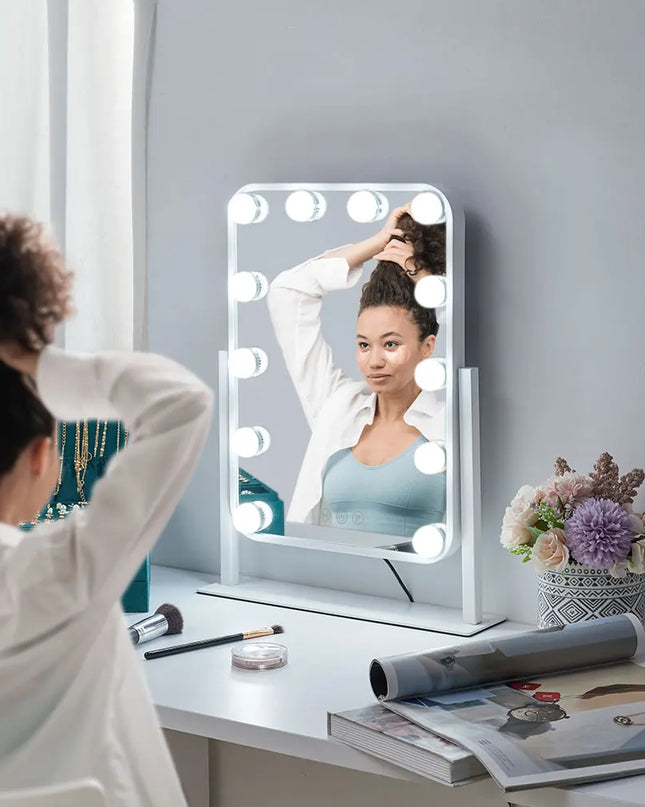 Modishion Hollywood Makeup Mirror - 12 LED Lights, Smart Control