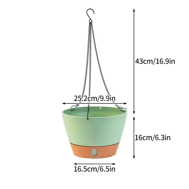 Modern Hanging Basket Flowerpot for Chlorophytum - Green Plant Decor