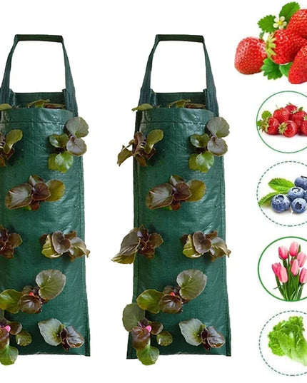 Vertical Garden Hanging Grow Bags - Indoor Outdoor Planter Pots for Vegetables