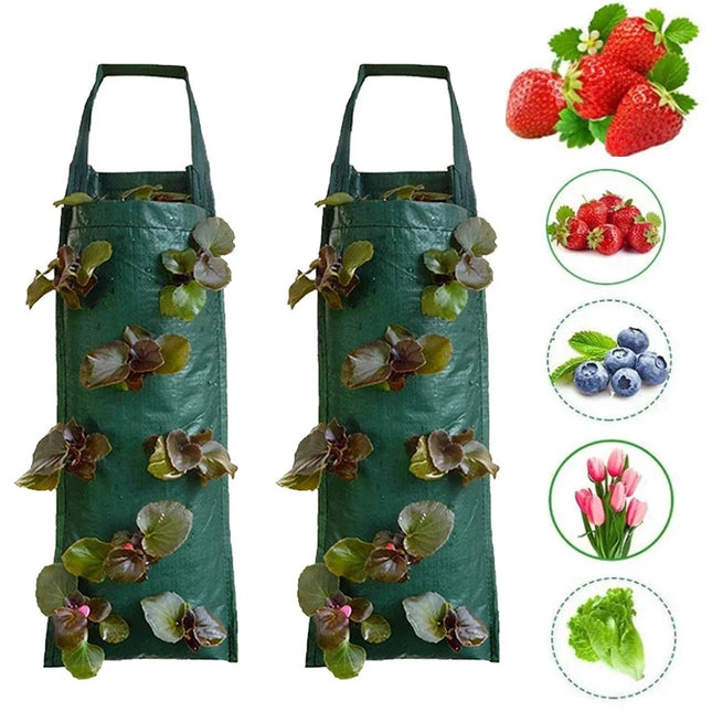 Vertical Garden Hanging Grow Bags - Indoor Outdoor Planter Pots for Vegetables