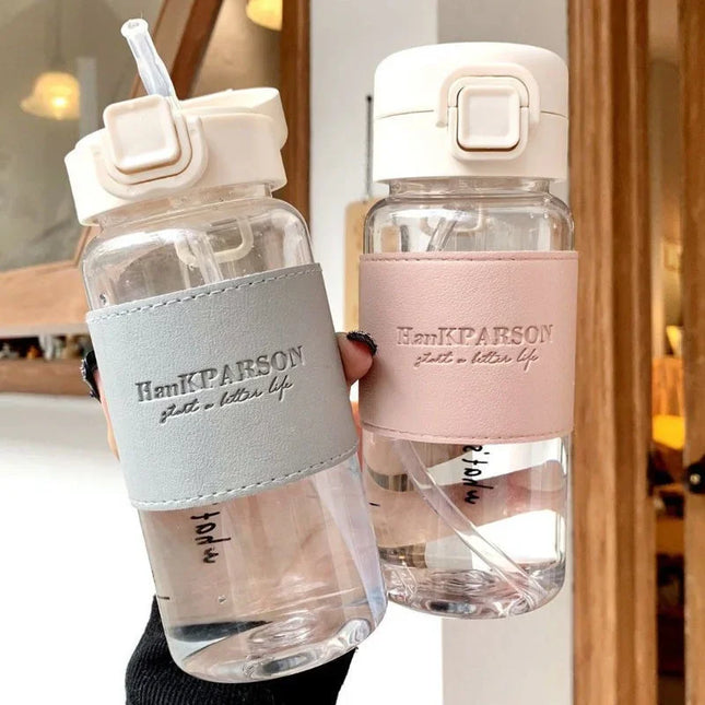 500ml Portable Water Bottle with Straw