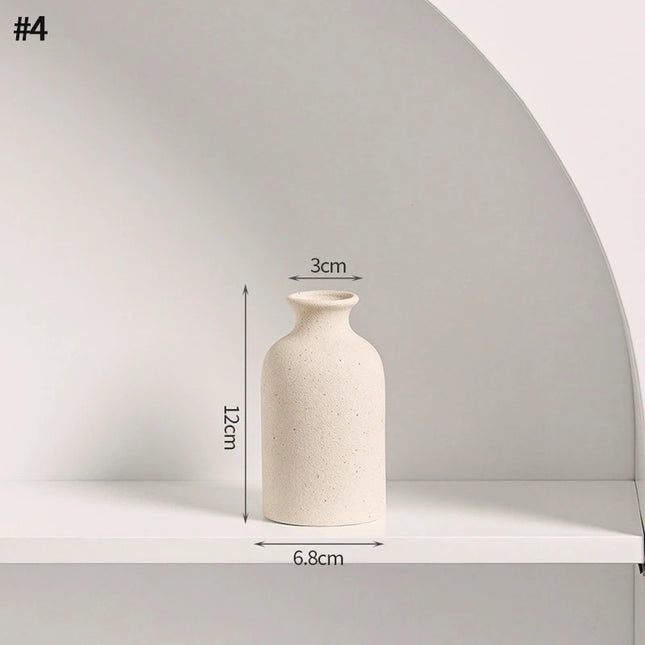 Modern White Ceramic Vase - Nordic Decorative Flower Pot for Home Decor