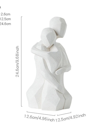 Couples Embrace Ceramic Ornaments - Miniature Room Decor
