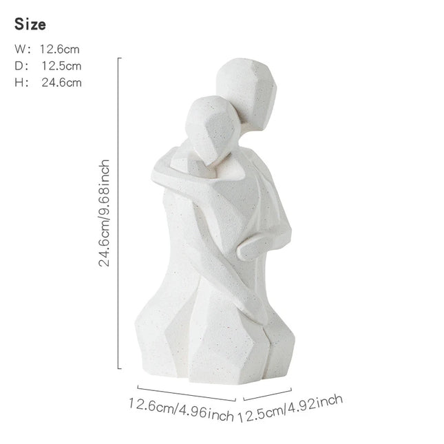Couples Embrace Ceramic Ornaments - Miniature Room Decor