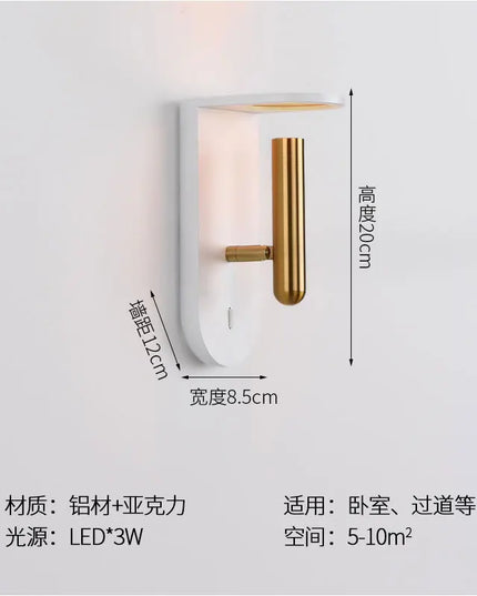 Modern Wall Mounted LED Lamp - Nordic Design for Bedroom & Hallway