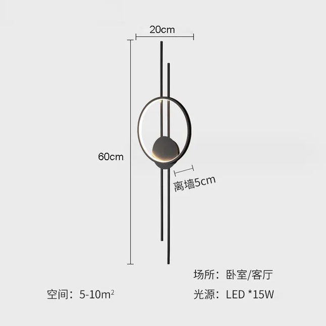 Modern Minimalist Wall Lamp - Creative Nordic Design for Living Room