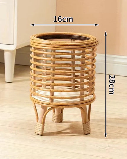 Ins Nordic Flower Pot Basket Wooden Flower Frame Indoor Outdoor Flower Pot Stand Living Room Green Plant Flower Pot Container