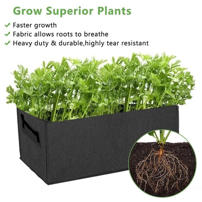 Rectangle Felt Garden Grow Bag - Eco-Friendly Planting Pot for Vegetables
