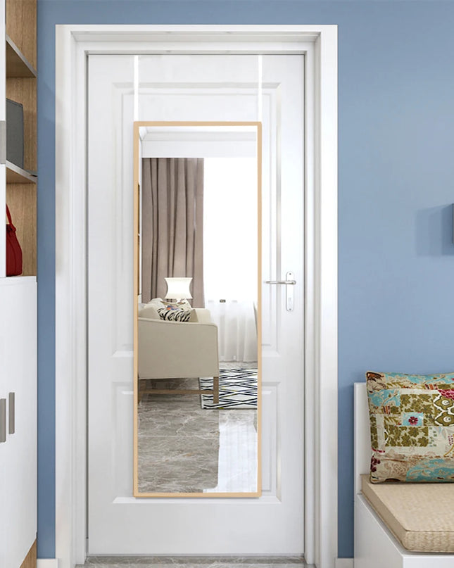 Breeins Over the Door Full Length Mirror - Stylish Black Frame, Versatile Setup