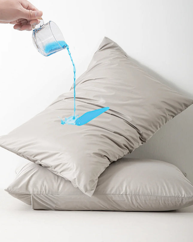 Anqianny 2pcs Waterproof Pillow Covers - Zippered Knitted Protector
