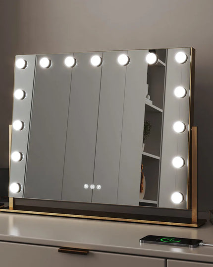 Modishion LED Vanity Mirror - Adjustable Lighting & Touch Control