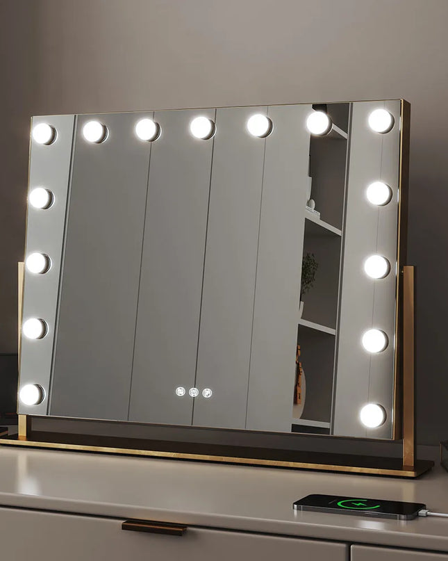 Modishion LED Vanity Mirror - Adjustable Lighting & Touch Control