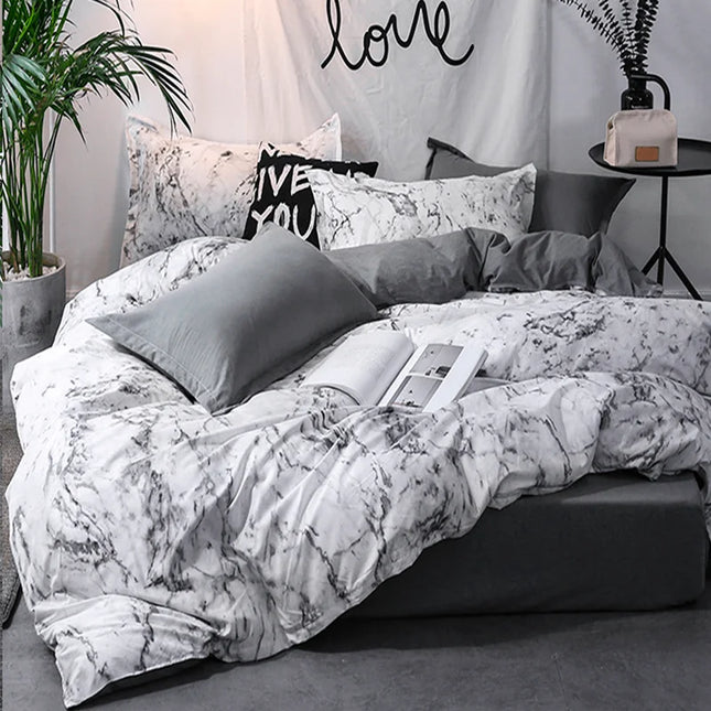 Anqianny 3pcs Duvet Cover Set - Modern Print Quilt & Pillow Cases