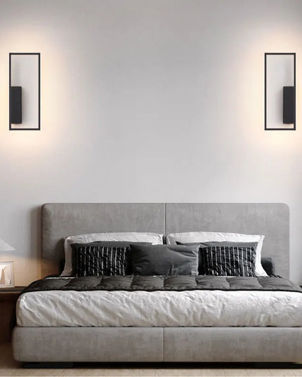 Modern LED Wall Lamp - Black or Gold, Dimmable for Living Room