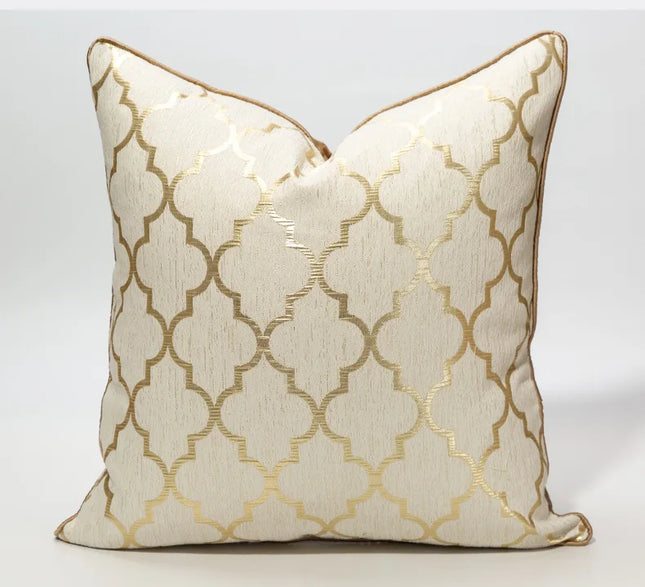 Luxury Gray Sofa Cushion Cover - Embroidered 20x20 Decorative Pillow