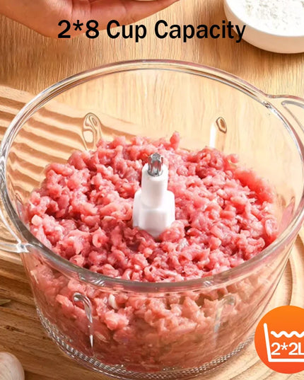 GUOHE 350W Food Processor - Electric Meat Grinder & Vegetable Chopper