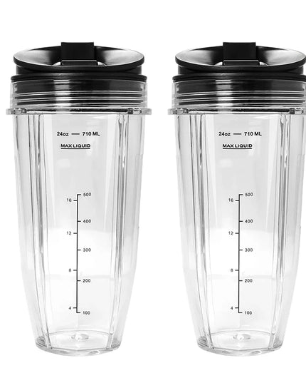 Y21A Replacement 24Oz Cups with Spout Lid for Nutri Ninja Blenders
