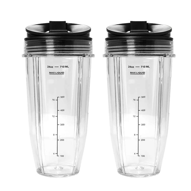Y21A Replacement 24Oz Cups with Spout Lid for Nutri Ninja Blenders