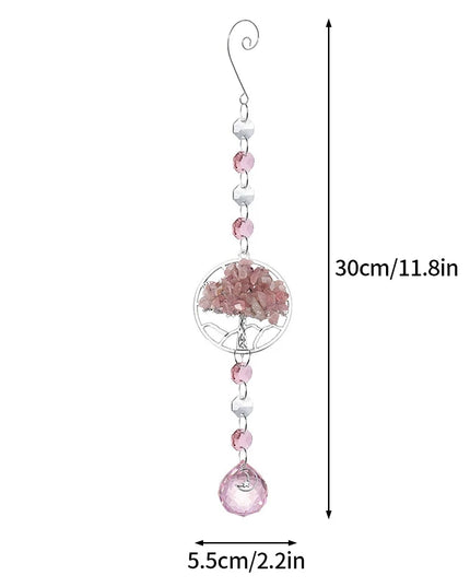 Crystal Sun Catchers Wind Chimes - Rainbow Light Catching Outdoor Decor