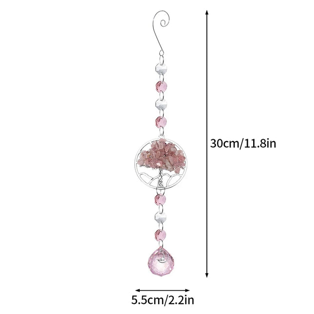 Crystal Sun Catchers Wind Chimes - Rainbow Light Catching Outdoor Decor