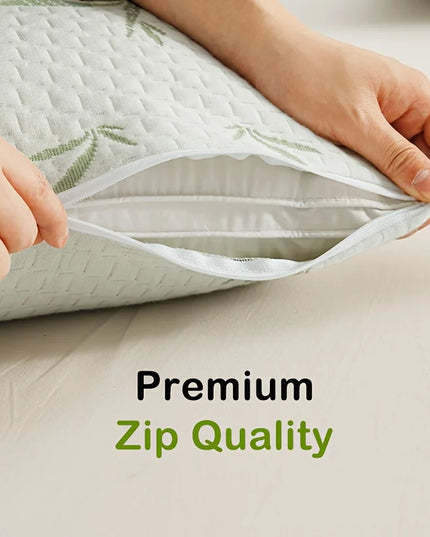 Anqianny 2pcs Waterproof Bamboo Pillowcases - Cooling & Soft Protectors