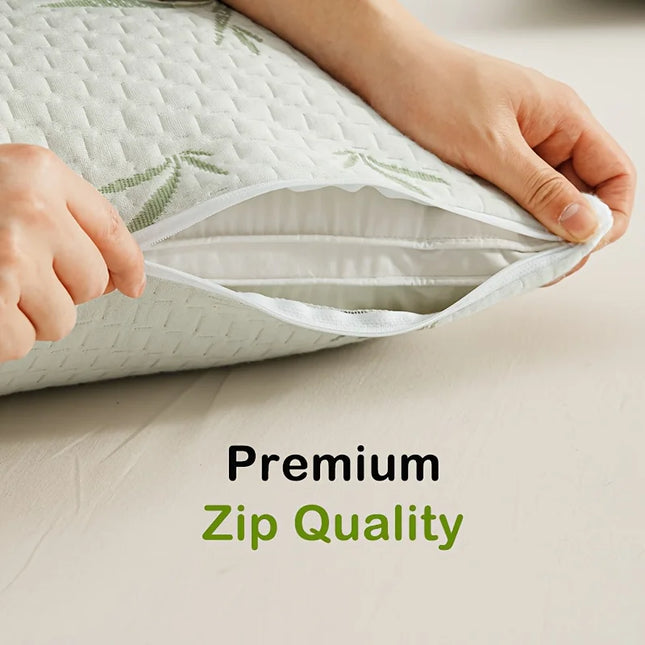 Anqianny 2pcs Waterproof Bamboo Pillowcases - Cooling & Soft Protectors