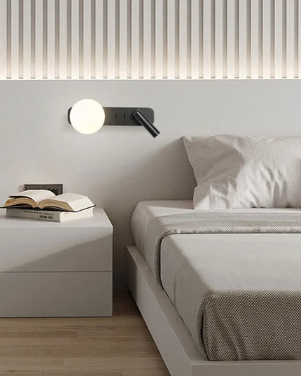Modern Minimalist LED Wall Lamp - Creative Moon Design for Bedrooms