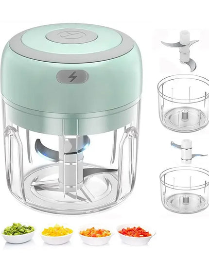 Portable Electric Garlic Chopper - 100 ml Grinder for Veggies
