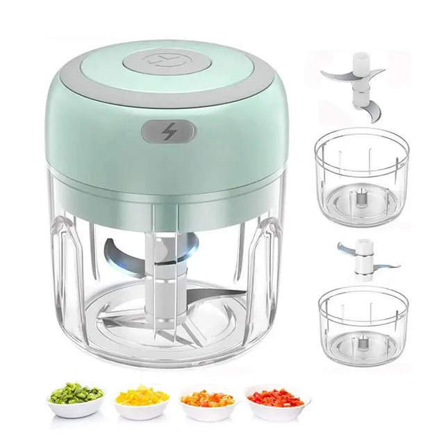 Portable Electric Garlic Chopper - 100 ml Grinder for Veggies