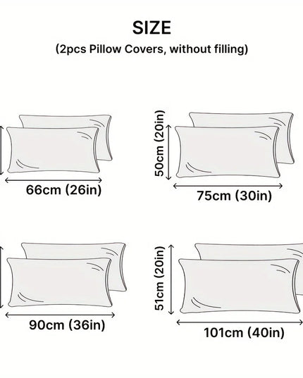 Anqianny 2pcs Waterproof Pillow Covers - Zippered Knitted Protector