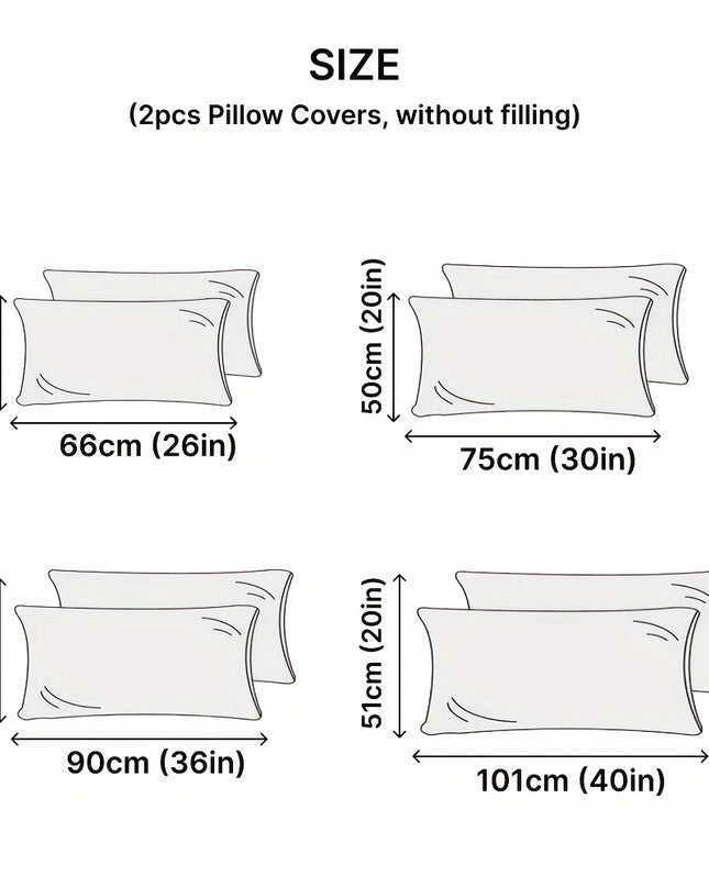 Anqianny 2pcs Waterproof Pillow Covers - Zippered Knitted Protector